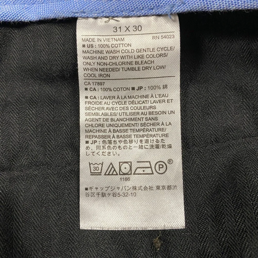 Banana Republic Aiden Fit Pants Mens 31x30 Brown Plaid Cotton Chino 359280-00